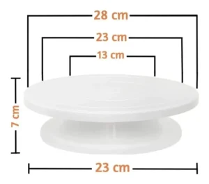 Base Plato Giratoria Torta Decora Repostería Bailarina 28cm