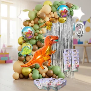 Combo Globos Dinosaurio Arreglo Fiesta Arco Orgánico