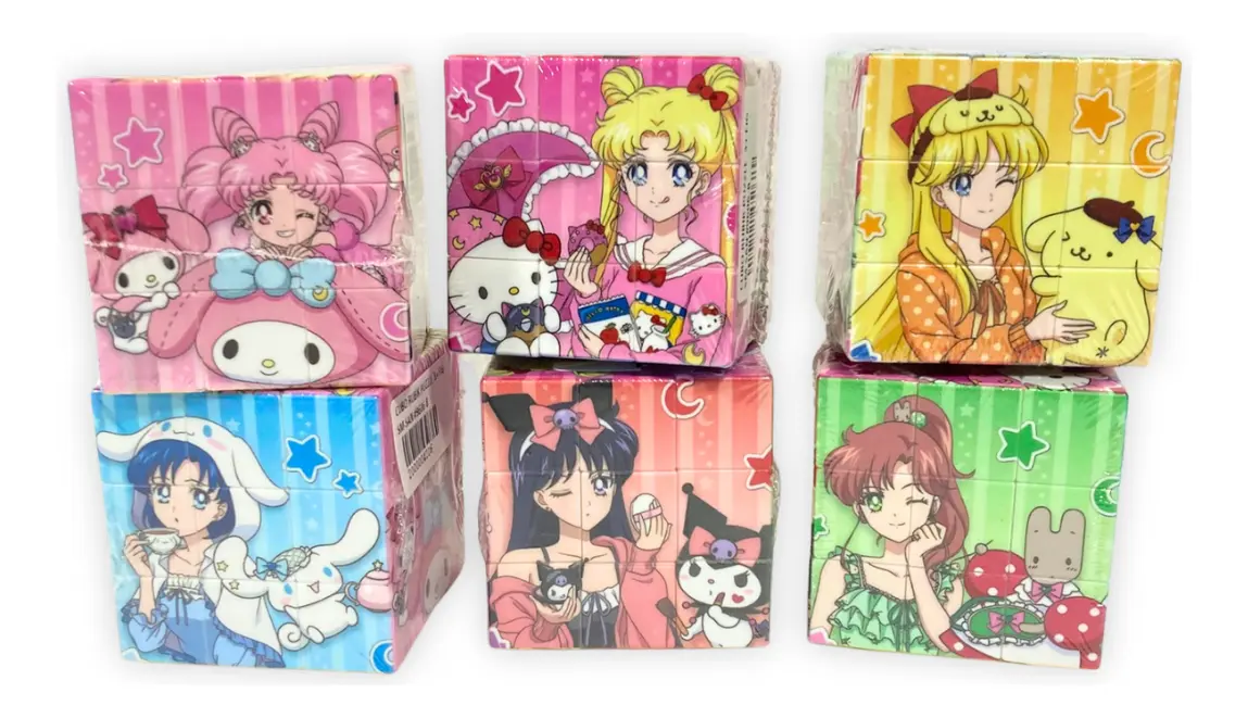 Cubo Rubik Puzle Personajes Colores Infantil Niño Niña - Imagen 5