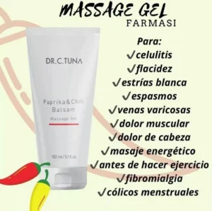 Gel masaje paprika y chili beneficios para celulitis y dolor muscular