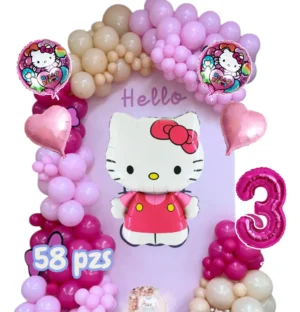 Globo Metalizado Hello Kitty Para Fiesta Foil Figura Grande (2)