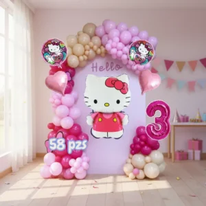 Globo Metalizado Hello Kitty Para Fiesta Foil Figura Grande