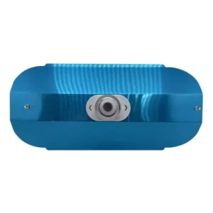 Lampara Led Reflector Aluminio 100w Socate E27 110 Ahorrador DETRA Lámpara led reflector de aluminio azul vista superior con socate E27