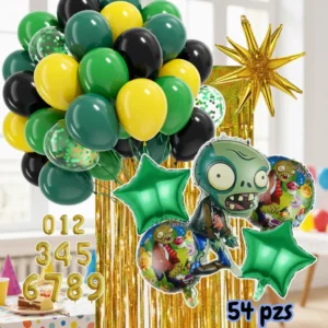 Set Globo Metalizado Planta Vs Zombies