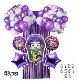 Set Globos ZOEY Guerreras K-pop Hunters Fiesta K-pop Fiesta