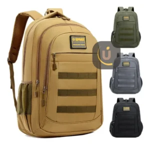 Mochila urbana escolar universitaria Sport en colores mostaza, verde militar, gris y negro