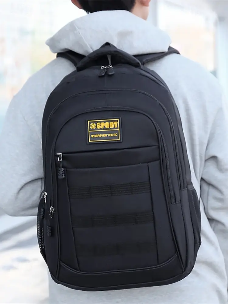 Bolso Morral Mochila Moda Juvenil Escolar TRASERO usando