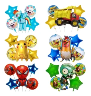 set globos 5 piezas