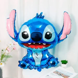 Globo metalizado figura gigante de Stitch sentado para decoración de fiesta