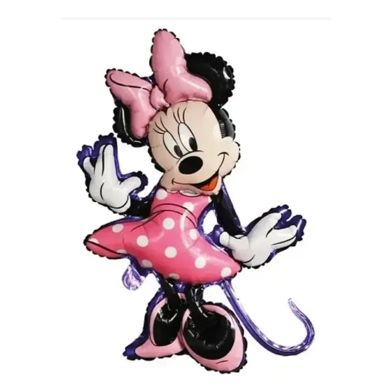 Globo figura Minnie Mouse cuerpo completo con vestido rosa de lunares