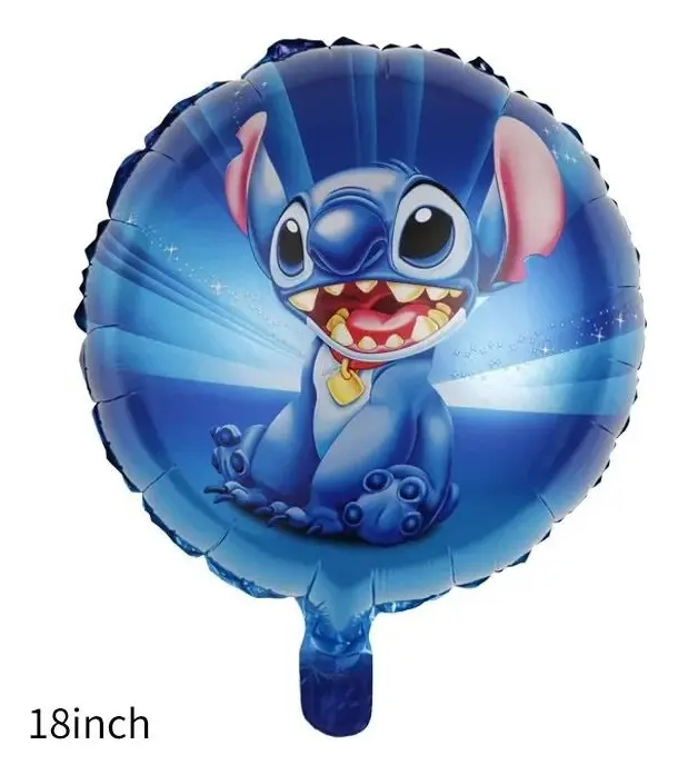 Globo metalizado redondo de Stitch de 18 pulgadas para fiesta temática