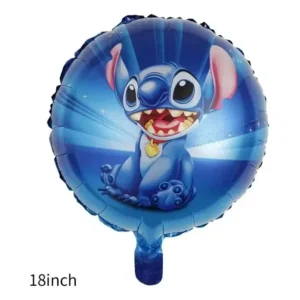 Globo metalizado redondo de Stitch tamaño 18 pulgadas