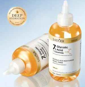 Tónico facial ácido glicólico 7% con ceramidas SADOER 230ml, sello Deep Hydration Tonico-Facial-Hidratante-Acido-Glicolico-Ceramidas